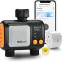 Smart WiFi Water Timer for Garden Hose - 2 Zone Sprinkler Timer with WiFi Hub - Hose Timers for Watering with Rain Delay - Irrigation Sprinkler Controller for Garden Lawns - Works with Alexa