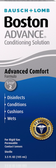 Boston Advance Conditioning Solution, Conditions & Wets Rigid Gas Permeable (RGP) Lens for Comfortable Wear, 3.5 Fl Oz