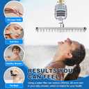 2 x Shower Filter, Improves Skin and Hair Texture, Softens Hard Water, 15 Layers Filter to Reduce Chemicals, Removes Chlorine and Harmful Substances