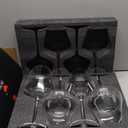 JBHO Set of 4-21 Ounce Hand Blown Italian Style Crystal Burgundy Wine Glasses - Lead-Free Premium Crystal Clear Glass - Gift-Box for any Occasion