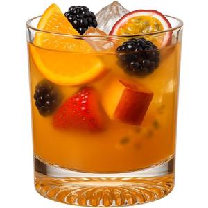 6 2/3 oz Old Fashioned Whiskey Glasses Set, Set of 6 Heavy Base Rocks Glasses for Cocktails, Cognac, Bourbon, Bar Drinking Glass |Dishwasher Safe