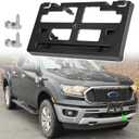 Front License Plate Frame for Ford Ranger 2019 2020 2021 2022 2023 NO Drill Front Bumper License Plate Holder Mounting Bracket Replace # KB3Z17A385A FO1068176