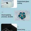 Jewelry Box for Women, Marble - Patterned Jewelry Organizer Box, Glass Modern Jewelry Holder For Earring, Ring, Necklace, Bracelets, Christmas Mother's Day Valentine Jewelry Gift Box (large)