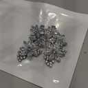 PAGOW 2 Pcs Flower Rhinestone Hair Clips, Silver Crystal Hair Pins, Flower Bridal Headpiece Wedding Hair Accessories for Brides Women