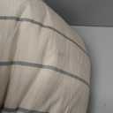 Striped Comforter Set Queen Size Grey Stripes Pattern Printed Comforter 3 Pieces Lightweight Boho Bedding Comforter Set for All Seasons Breathable Soft Fluffy Beige Comforter with 2 Pillowcases