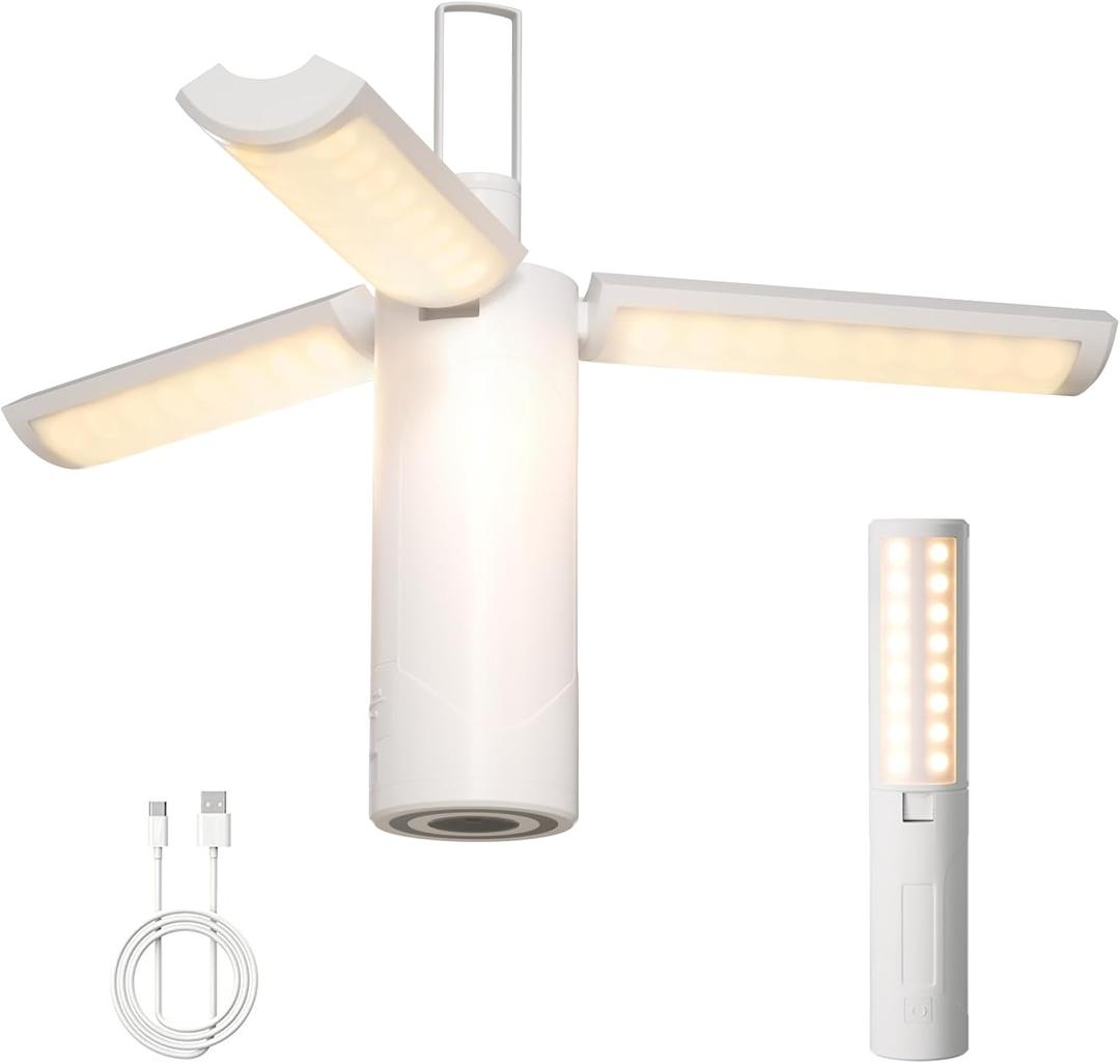 Clearance Camping Light, 220LM Rechargeable Battery Powered Lantern with 3 Modes, Magnetic Base, USB-C Charging, Portable Tent Flashlights Perfect for Camping, Hiking, Emergency, Camping Accessories