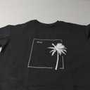 GORGLITTER Men's Crewneck T Shirt Letter Graphic Short Sleeve Casual Drop Shoulder Oversized Tee (X-Large, Black Tree)