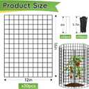 30Pcs 12"x 16" Large Wire Plant Protectors from Animals, 10 Packs Metal Plant Cages Mesh Chicken Wire Cloche with Nylon Ties and Ground Stakes, Garden Cloches for Plants, Poultry, VegetablesBlack