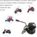 YOXUFA VM22 26mm Carburetor Exhaust Pipe Muffler Stage 2 Kit for Predator 212cc 224cc 196cc Coleman CT200U BT200X Baja MB200 KT196 Go Kart 6.5HP GX160 Engine Parts Mini Bike Throttle Assembly (colour-plated)