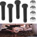 4 Pack 9/16" -18 X 3-1/2" Long Trailer Leaf Spring Shackle Bolts w/Lock Nuts, fit for 2 Wide Leaf Spring & Double Eye Leaf Springs, for 6,000lb and 7,000lb Axles