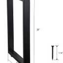 ALLCOS 22 Inch Bench Legs Metal Coffee Table Legs Heavy Duty Table Legs Iron Bench Legs, Black, Set of 2