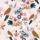 FANCYEASY Boho Bird Floral Leaf Peel and Stick Wallpaper for Bedroom Bathroom 12"x100" Self Adhesive Colorful Kids Wallpaper Removable Waterproof Contact Paper for Cabinets Shelf Liners Vinyl Mural