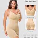 Nebility Shapewear Bodysuit for Women Tummy Control Body Suit Seamless Full Body Shaper Mid Thigh Shorts, 3XL- 4XL