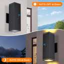 Outdoor Wall Lights 4 Packs,Modern Square Dusk to Dawn Outdoor Porch Light,Integrated LED Cylinder Up Down Lights Aluminum Waterproof Wall Lighting Exterior Light for Porch Patio Garage