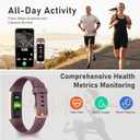 Fitness Tracker with Step Counter/Calories/Stopwatch, Activity Tracker, Health Tracker with Heart Rate Monitor, Sleep Tracker,1.10''AMOLED Touch Color Screen, Pedometer Watch for Women Men