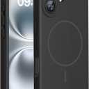 Miracase Magnetic for iPhone 16 Plus Case, [Soft Anti-Scratch Microfiber Lining], Magnetic for MagSafe, Liquid Silicone Shockproof Drop Protection Phone Case for 16 Plus,Black