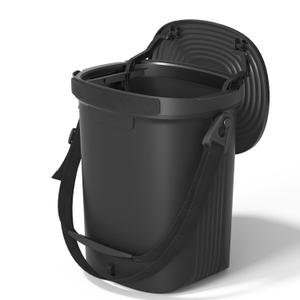 Leakproof Car Trash Can, 1.9 Gallon Soft Silicone Hanging Garbage Can with Lid, Easy to Clean Vehicle Trash Bin, Suitable for Sedans, SUVs, MPVs & Trucks (Black)