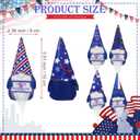 Jenaai 5 Pcs Patriotic Gnomes Ornaments Veterans Gifts Bulk with Appreciation Cards Tree Hanging Gnomes Plush for Holiday Patriotic Party Office Xmas Tree Home Decor