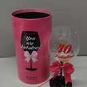 40 and Fabulous Birthday Wine Glass for Women | Fun Gift for Woman Turning Forty Years Old | Mom, Best Friend, Aunt, Sister, Cousin, Co-Worker | Big 23 oz, 8.8 Inch Tall Wine Glass