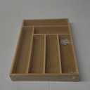Juvale Bamboo Silverware Drawer Organizer with 6 Slots, Wooden Cutlery Tray Holder for Kitchen, Flatware, Utensils, 14.5 x 10.25 x 1.75 In - Silverware Organizer