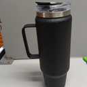 Meoky 40oz Tumbler with Handle, Stainless Steel Travel Mug with 2-in-1 Straw and Sip Lid, Vacuum Insulated Coffee Mug, 100% Leak Proof, Keeps Cold for 34 Hours or Hot for 10 Hours (Night)