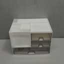 Desk Organizer with 3 Drawer, Multi-Functional Pencil Pen Holder for Desk, Desk Organizers and Storage with 8 Compartments, Desktop Organizer for Office Home Art Supplies (White)