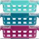 Ello Duraglass 3.4 Cup Glass Meal Prep Containers, 10 Pc, 5 Pack, Orchard
