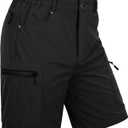 MAGCOMSEN Men's Hiking Cargo Shorts 10" Lightweight Outdoor Work Shorts for Men Travel Casual with 5 Pockets (Black)
