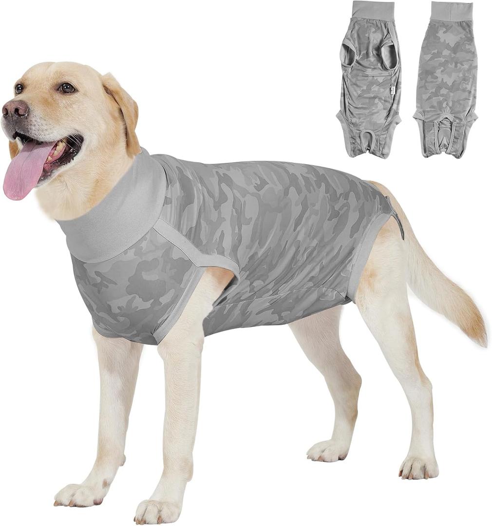 Dog Recovery Suit Female Spay, Dog Surgery Suit Male Neuter Onesie for Dogs, Grey, XL