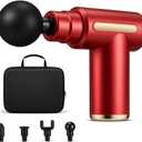 Small Massage Gun Handheld Deep Tissue Massager Gun Ideal Gift for Men & Women (RED)