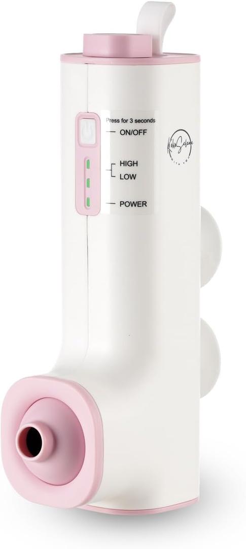 Rechargeable Bath Jets for Tub, Portable Jet Spa for Bathtub, Creates Soothing Bubbles and Massage for Relaxing Daily Use at Home (White-Pink)