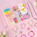 2 x Accevo Charm Bracelet Making Kit for Girls Unicorn Bead Jewelry Set | Colorful unicorn beads and charms for bracelets, necklaces, gifts, and craft play.