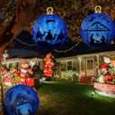 2 Pcs 24 Inch Giant Inflatable Christmas Balls,Large Outdoor Inflatable Christmas Balls for Yards, Lawns, Porches, Gardens, Front Doors or Windows Christmas Decorated