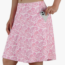 Turnhier Women's 20" Knee Length Skorts Skirts Casual Athletic Tennis Golf Skirt with Pockets XL