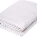 Urban Villa Cotton Thermal Blanket Made from 100% Soft Premium Cotton, Plain Weave, White, Twin 66"x 90", Perfect for Layering in Bed, LINT Free