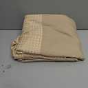 Bed Skirt, Bed Skirt King Size, Pleated Waffle Weave Bed Skirt with Split Corners, King Bed Skirt 12 Inch Drop (Light Camel, King - 12" Drop)
