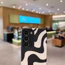 Cute Graffiti Zebra Pattern Phone Case for Samsung Galaxy S24 Ultra, Soft TPU Full Protection with Wristband, Aesthetic Anti-Fingerprint Anti-Slip Design for Women & Girls
