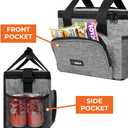 OPUX Soft Cooler Bag, Insulated Collapsible Lunch Cooler Bag for Men Work Camping Beach Travel, Portable Soft Sided Leakproof Waterproof Large Lunch Bag Box with Shoulder Strap 18 Cans, Heather Gray