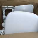 TRALT Ergonomic Office Chair - Desk Chair with Adjustable Lumbar Support Computer Chair - Mesh Comfy Chair with Flip-up Armrests - Gaming Chairs for Adults Home Office (Leather, White)