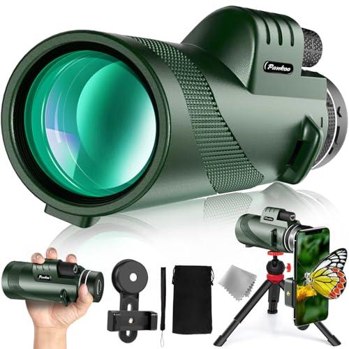 40X60 HD Monocular for Adults, Grade Compact Monocular Telescope with BAK-4 Prism & FMC Lens & Smartphone Holder & Tripod, Stargazing Hunting Bird Watching, Camping Hiking Travel Accessories