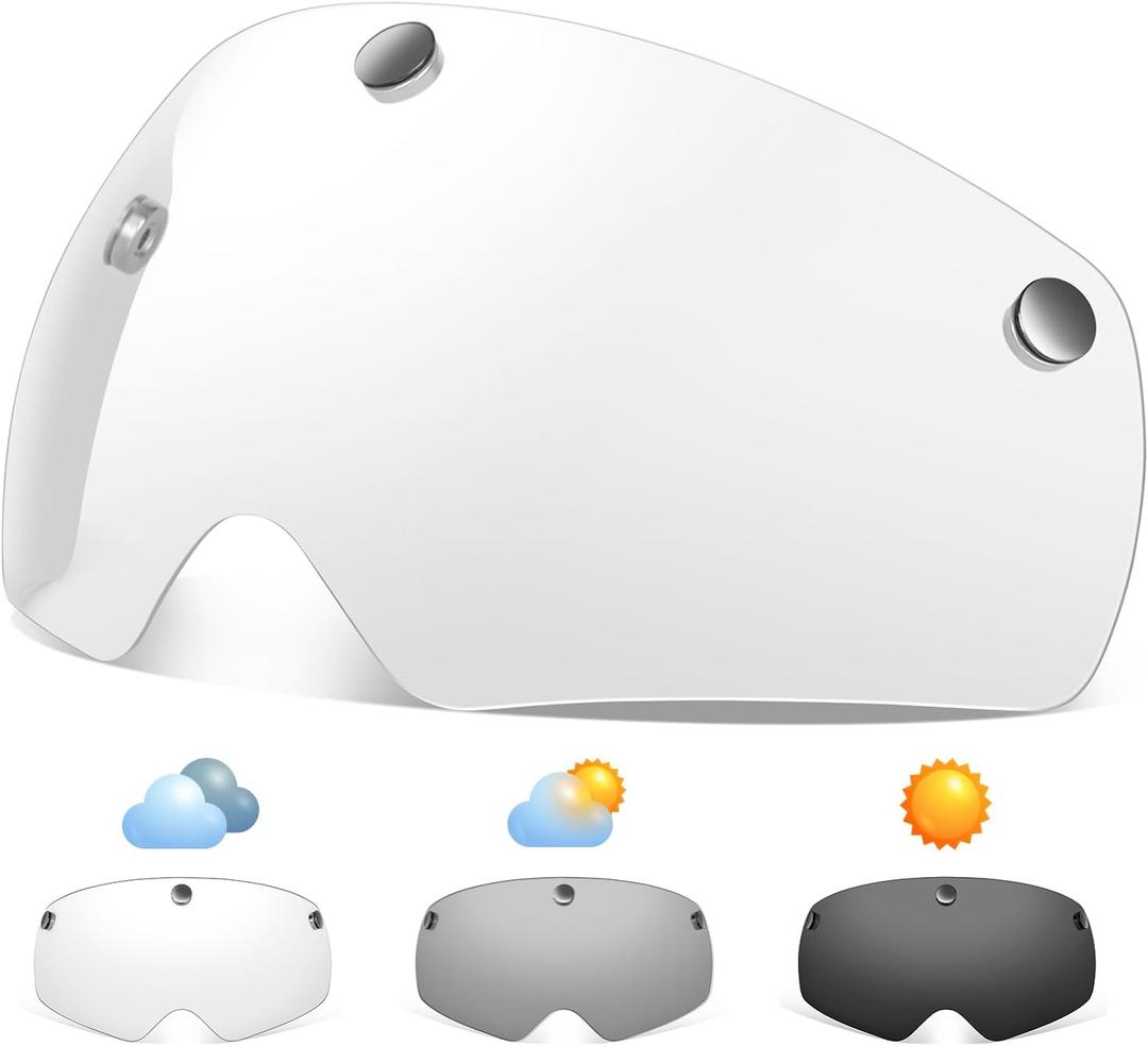 VICTGOAL Detachable Magnetic Bike Helmet Goggles Visor Especially Deisgned for VG110/VG112 Bicycle Helmet (Photochromic)