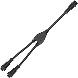 BTF-LIGHTING 5 Core 5 pin Big Size IP67 Y Shape 1 Male-Divided-2 Female Spillter Connctor Black Plastics 0.32mm/22AWG 22mm Metal Metal Nut Support All BTF-LIGHTING 5 pin Big Size IP67 Connectors