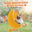 Cat Window Perch Moon Shape, Large Cat Hammock Bed Washable