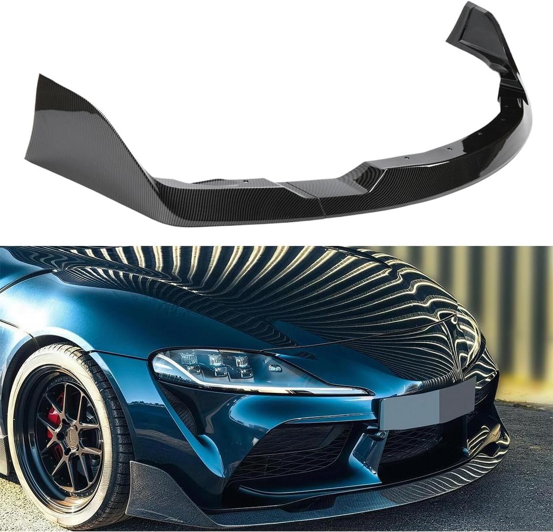 Front Lip Compatible with Toyota GR Supra A90 A91 2020-2026, AG Style Bumper Air Dam Lower Chin Spoiler Splitter, Protection Body (Carbon Fiber Pattern)