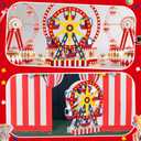4 ft Carnival Ferris Wheel Cardboard Cutout Stand up Circus Party Decoration Life Size Ferris Wheel Photo Booth Props for Carnival Circus Birthday Backdrop Party Supplies