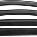IKON MOTORSPORTS Tape On External Window Visor, Compatible with 2007-2014 Ford Edge, 2007-2015 Lincoln MKX, Acrylic Smoke Tinted Sun Rain Shade Guard Wind Vent Air Deflector