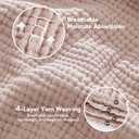 SOULFUL Muslin Throw Blanket with Tassels - Soft King Size Cotton Throw Blanket for Couch or Bed, Lightweight and Breathable Gauze for All Seasons, LightChampagne, 108" x 90"