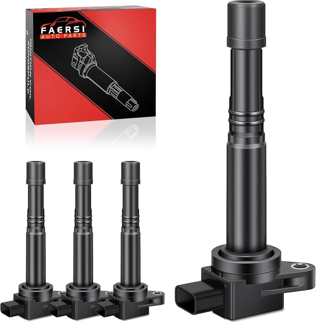 Set of 4 Ignition Coils Pack Replacement for L4 2.0L 2.4L- 2003-2007 Honda Accord& 2002-2011 Civic& 2002-2009 CRV& 2003-2011 Element & 2002-2006 Acura RSX, Coil Pack Fit for UF311 UF583 C1382