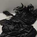Toulite 3 Pcs Women Halloween Evil Black Style Queen Costume Witch Crow Gothic Feather Cape Cosplay Party Props