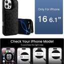 SOKAD for iPhone 16 Leather Wallet Case with Card Holder for Women Men, Trendy Leopard Cheetah Pattern, Double Magnetic Clasp Flip Phone Cover with 3 Card Slots, Black Leopard